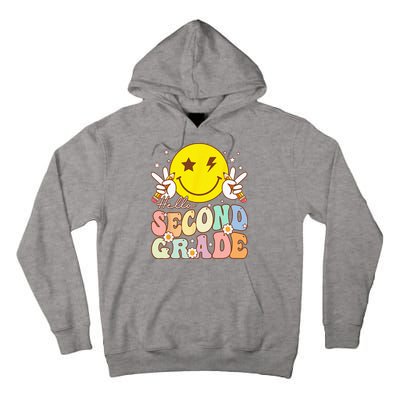 Hello Second Grade Funny Smile Face 2nd Grade Back To School Tall Hoodie