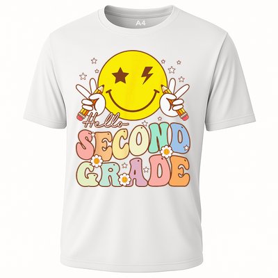 Hello Second Grade Funny Smile Face 2nd Grade Back To School Performance Shirt