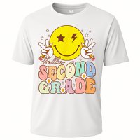 Hello Second Grade Funny Smile Face 2nd Grade Back To School Performance Shirt