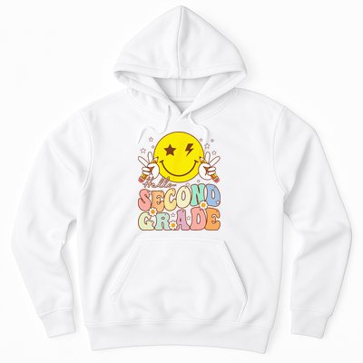 Hello Second Grade Funny Smile Face 2nd Grade Back To School Hoodie