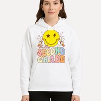 Hello Second Grade Funny Smile Face 2nd Grade Back To School Hoodie
