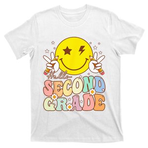 Hello Second Grade Funny Smile Face 2nd Grade Back To School T-Shirt