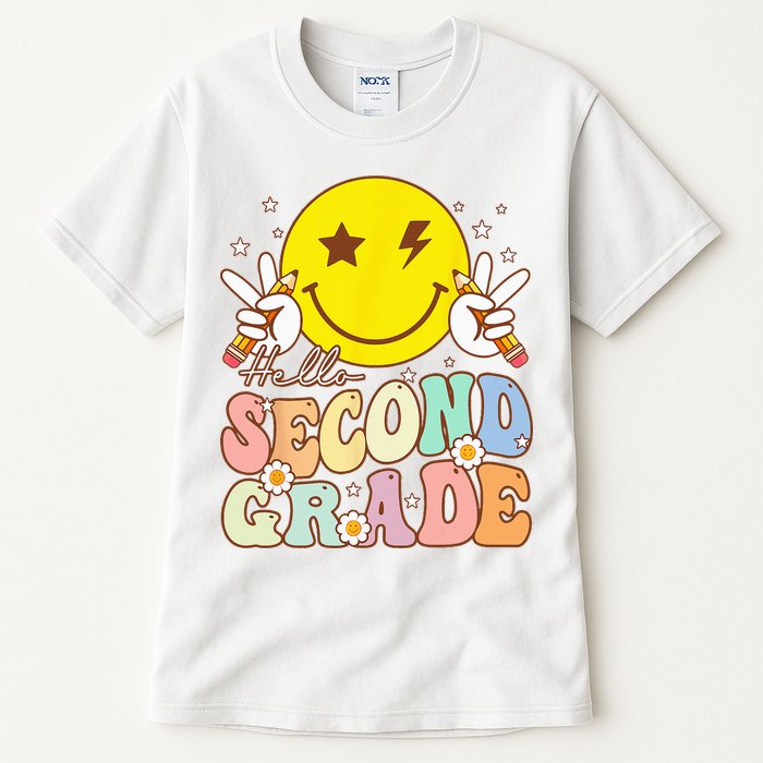 Hello Second Grade Funny Smile Face 2nd Grade Back To School Tall T-Shirt