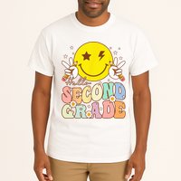 Hello Second Grade Funny Smile Face 2nd Grade Back To School Tall T-Shirt