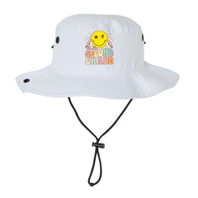 Hello Second Grade Funny Smile Face 2nd Grade Back To School Bucket Hat