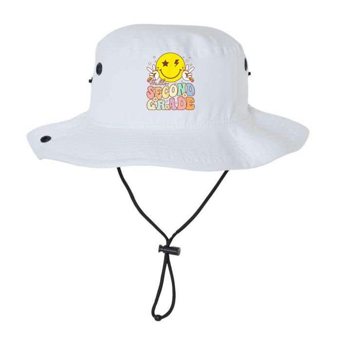 Hello Second Grade Funny Smile Face 2nd Grade Back To School Bucket Hat