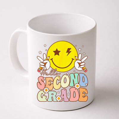 Hello Second Grade Funny Smile Face 2nd Grade Back To School Mug