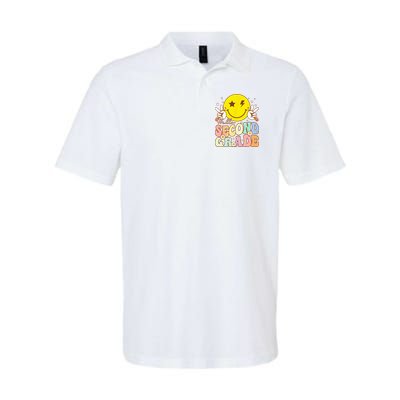 Hello Second Grade Funny Smile Face 2nd Grade Back To School Polo