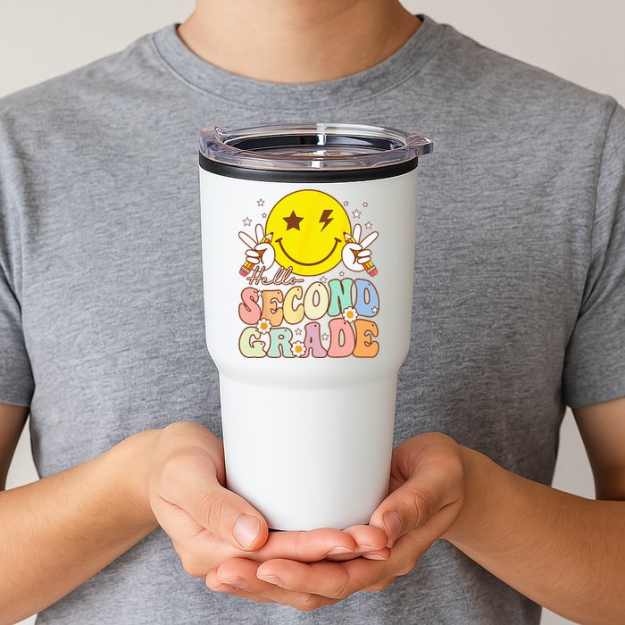 Hello Second Grade Funny Smile Face 2nd Grade Back To School Tumbler