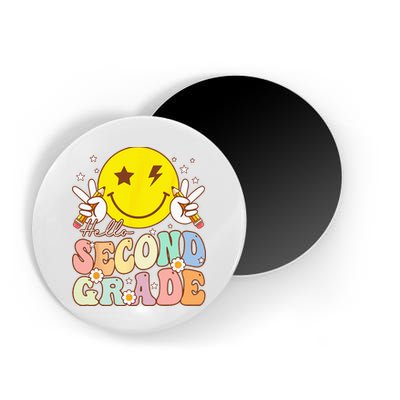 Hello Second Grade Funny Smile Face 2nd Grade Back To School Magnet