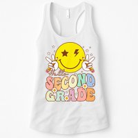 Hello Second Grade Funny Smile Face 2nd Grade Back To School Womens Tank Top