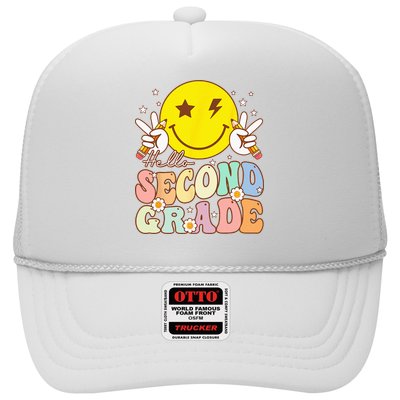 Hello Second Grade Funny Smile Face 2nd Grade Back To School Trucker Hat