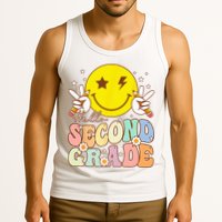 Hello Second Grade Funny Smile Face 2nd Grade Back To School Tank Top