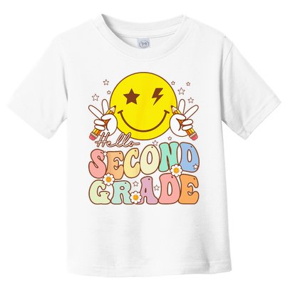 Hello Second Grade Funny Smile Face 2nd Grade Back To School Toddler T-Shirt