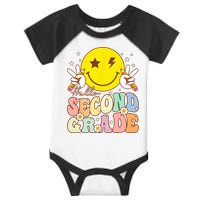 Hello Second Grade Funny Smile Face 2nd Grade Back To School Infant Baby Jersey Bodysuit