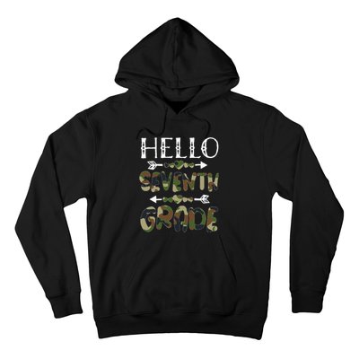 Hello Seventh Grade Back To School 1st Day Camo Teachers Hoodie