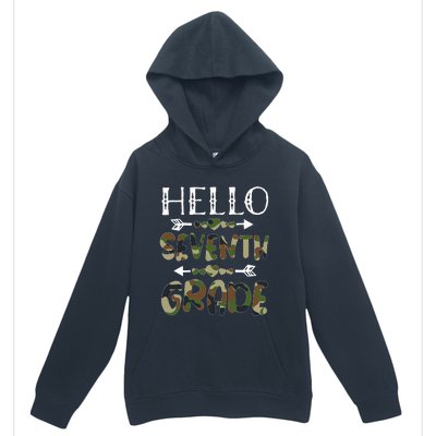 Hello Seventh Grade Back To School 1st Day Camo Teachers Urban Pullover Hoodie