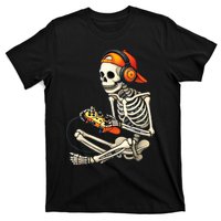 Halloween Skeleton Gamer Video Gaming T-Shirt