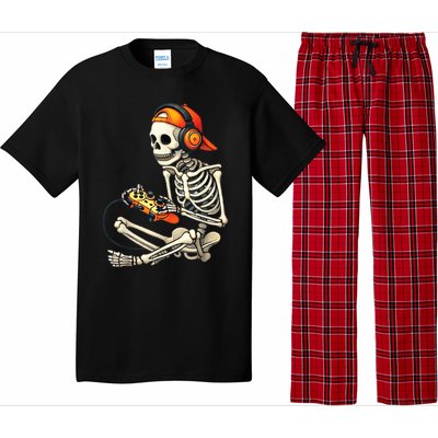 Halloween Skeleton Gamer Video Gaming Pajama Set