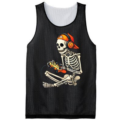 Halloween Skeleton Gamer Video Gaming Mesh Reversible Basketball Jersey Tank