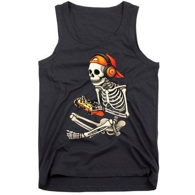 Halloween Skeleton Gamer Video Gaming Tank Top