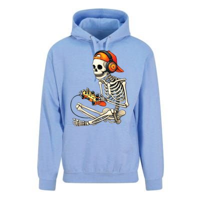 Halloween Skeleton Gamer Video Gaming Unisex Surf Hoodie