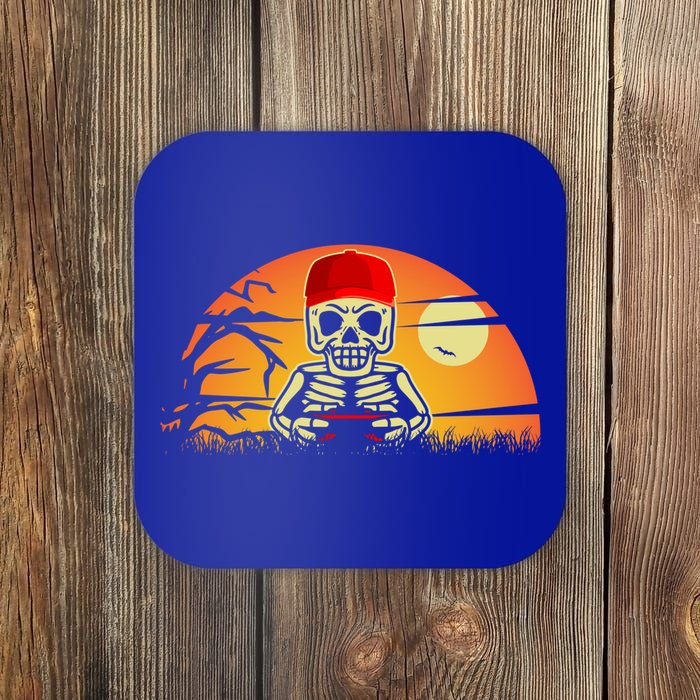 Halloween Skeleton Gaming Lover Scary Video Games Gamer Gift Coaster