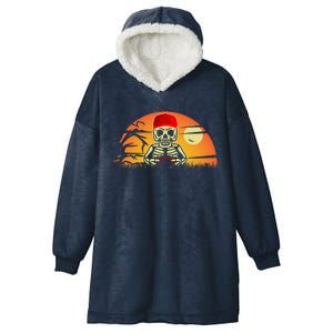 Halloween Skeleton Gaming Lover Scary Video Games Gamer Gift Hooded Wearable Blanket