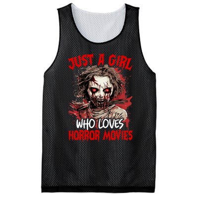 Halloween Scary Ghost Just A Girl Who Loves Horror Movie Mesh Reversible Basketball Jersey Tank