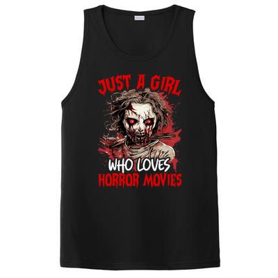 Halloween Scary Ghost Just A Girl Who Loves Horror Movie PosiCharge Competitor Tank