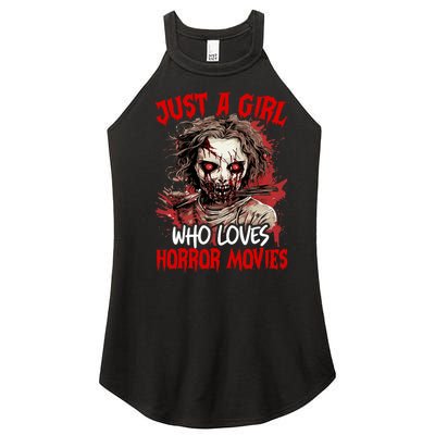 Halloween Scary Ghost Just A Girl Who Loves Horror Movie Women’s Perfect Tri Rocker Tank