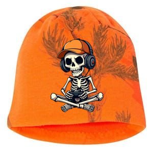 Halloween Skeleton Gamer Video Gaming Gift Kati - Camo Knit Beanie