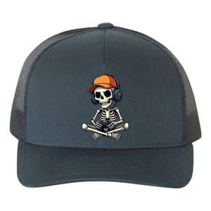 Halloween Skeleton Gamer Video Gaming Gift Yupoong Adult 5-Panel Trucker Hat