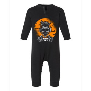 Halloween Skeleton Gift Teen Gaming Gamer Gift Infant Fleece One Piece