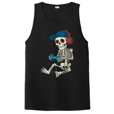 Halloween Skeleton Gamer Video Gaming Gamer Gift PosiCharge Competitor Tank