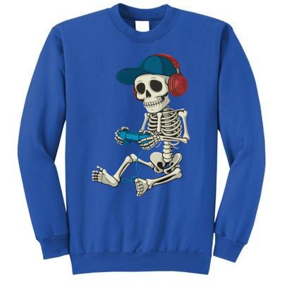 Halloween Skeleton Gamer Video Gaming Gamer Gift Sweatshirt