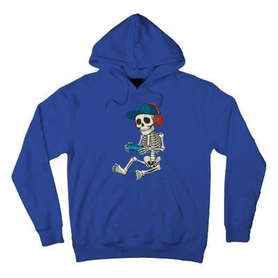 Halloween Skeleton Gamer Video Gaming Gamer Gift Tall Hoodie