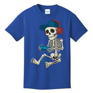 Halloween Skeleton Gamer Video Gaming Gamer Gift Kids T-Shirt