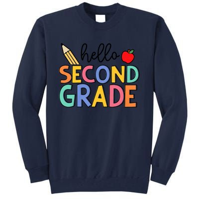 Hello Second Grade Team 2nd Grade Back To School Teacher Tall Sweatshirt