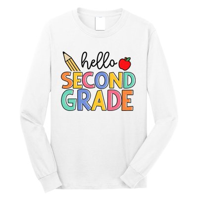 Hello Second Grade Team 2nd Grade Back To School Teacher Long Sleeve Shirt