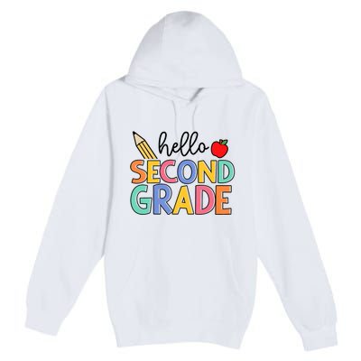 Hello Second Grade Team 2nd Grade Back To School Teacher Premium Pullover Hoodie