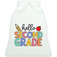 Hello Second Grade Team 2nd Grade Back To School Teacher Ceramic Bell Ornament