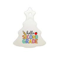 Hello Second Grade Team 2nd Grade Back To School Teacher Ceramic Tree Ornament