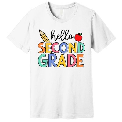 Hello Second Grade Team 2nd Grade Back To School Teacher Premium T-Shirt