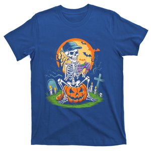 Halloween Skeleton Gamer Video Gaming Gift T-Shirt