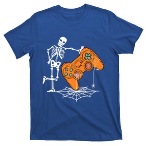 Halloween Skeleton Gamer Video Gaming Controller Scary Funny Gift T-Shirt