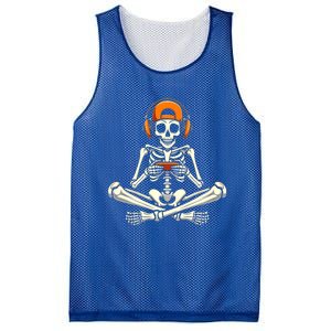 Halloween Skeleton Gamer Video Gaming Halloween Costume Cute Gift Mesh Reversible Basketball Jersey Tank