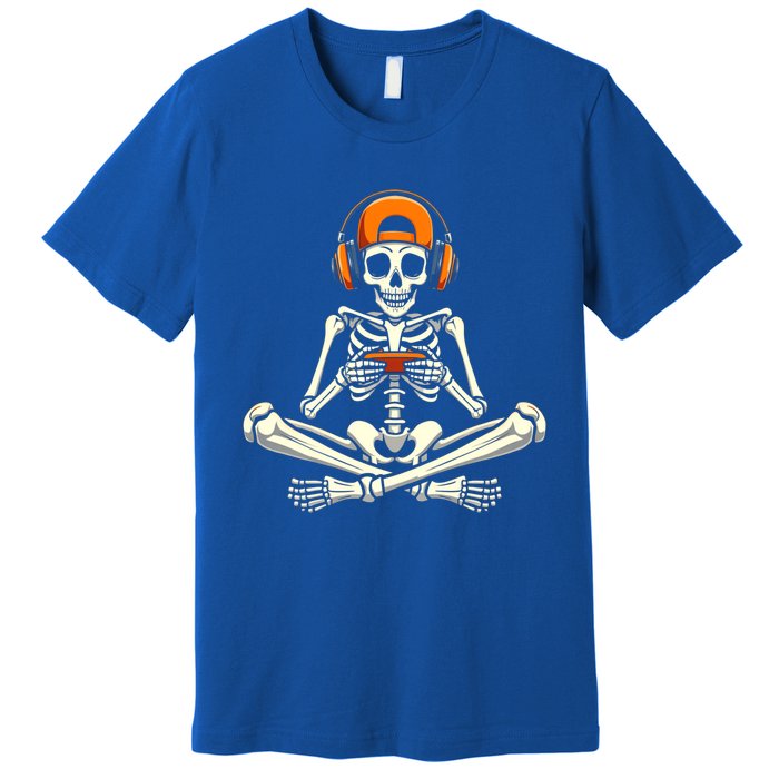 Halloween Skeleton Gamer Video Gaming Halloween Costume Cute Gift Premium T-Shirt