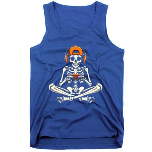 Halloween Skeleton Gamer Video Gaming Halloween Costume Cute Gift Tank Top