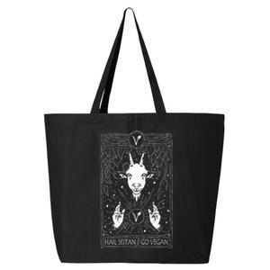 Hail Seitan Go Vegan Funny Tarot Card Design For Vegans 25L Jumbo Tote